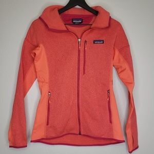 Patagonia Fleece Hooded Dual-Tone Orange Jacket